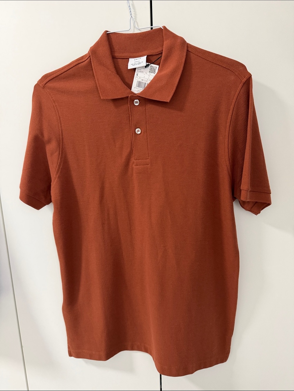 NWT Mango Men's Polo Shirt in Rust Orange
